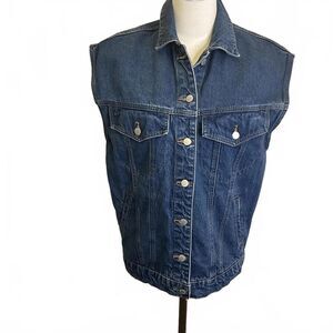 Brand New Universal Threads Women's Size XS Medium Wash Button Down Top Shirt